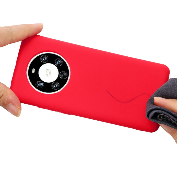 For Huawei Mate 40 Pro+ Pure Color Liquid Silicone Shockproof Full Coverage Case