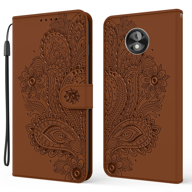 For Motorola Moto E5 Play Peacock Embossed Pattern Horizontal Flip Leather Case with Holder & Card Slots & Wallet & Lanyard