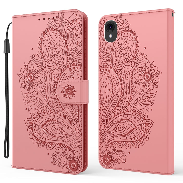 For Motorola Moto E6 Peacock Embossed Pattern Horizontal Flip Leather Case with Holder & Card Slots & Wallet & Lanyard