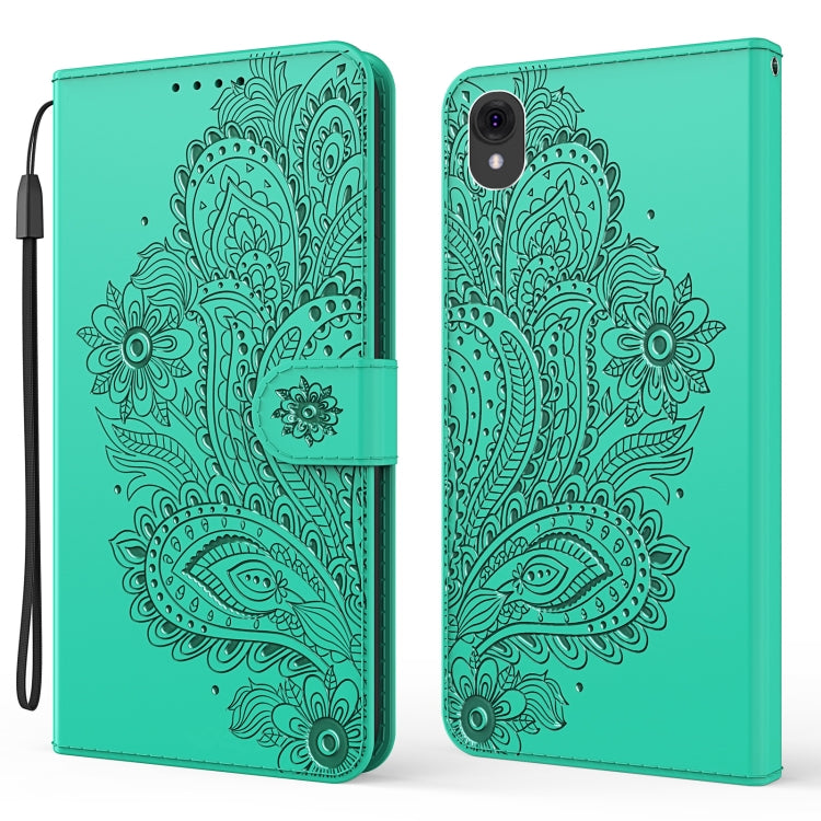 For Motorola Moto E6 Peacock Embossed Pattern Horizontal Flip Leather Case with Holder & Card Slots & Wallet & Lanyard
