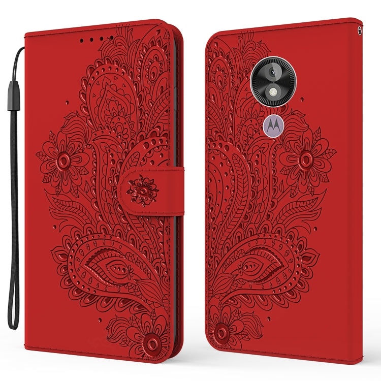For Motorola Moto G7 Power(EU Version) Peacock Embossed Pattern Horizontal Flip Leather Case with Holder & Card Slots & Wallet & Lanyard