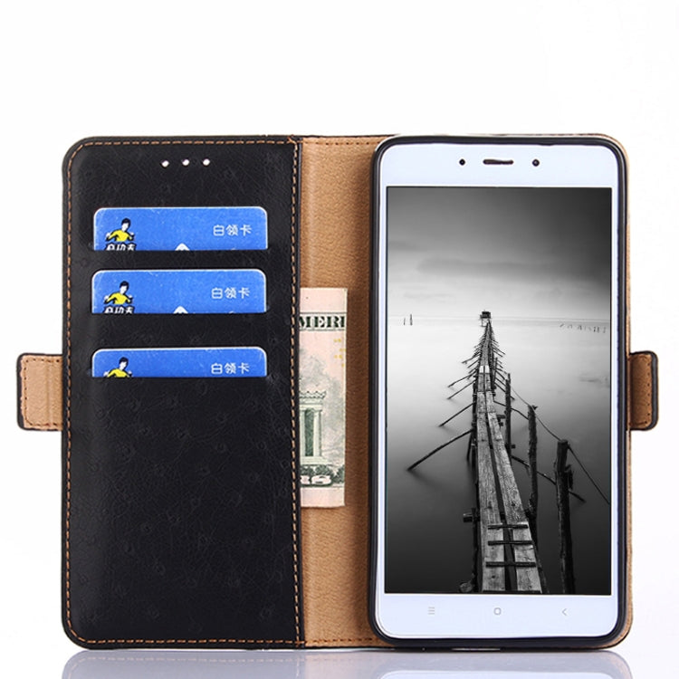For Xiaomi Redmi 9A Ostrich Texture PU + TPU Horizontal Flip Leather Case with Holder & Card Slots & Wallet