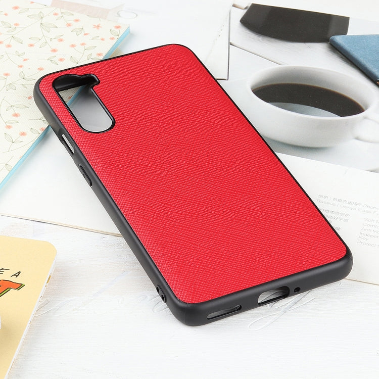 Hella Cross Texture Genuine Leather Protective Case For OnePlus Nord