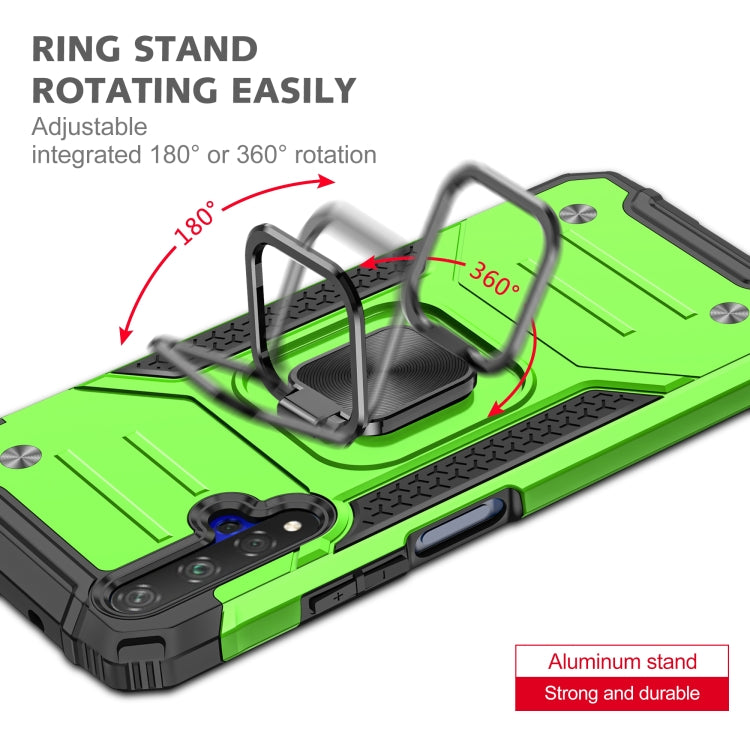 For Huawei Honor 20 Magnetic Armor Shockproof TPU + PC Case with Metal Ring Holder
