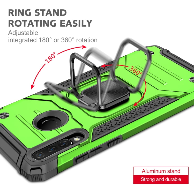 For Huawei Nova 4e / P30 Lite Magnetic Armor Shockproof TPU + PC Case with Metal Ring Holder