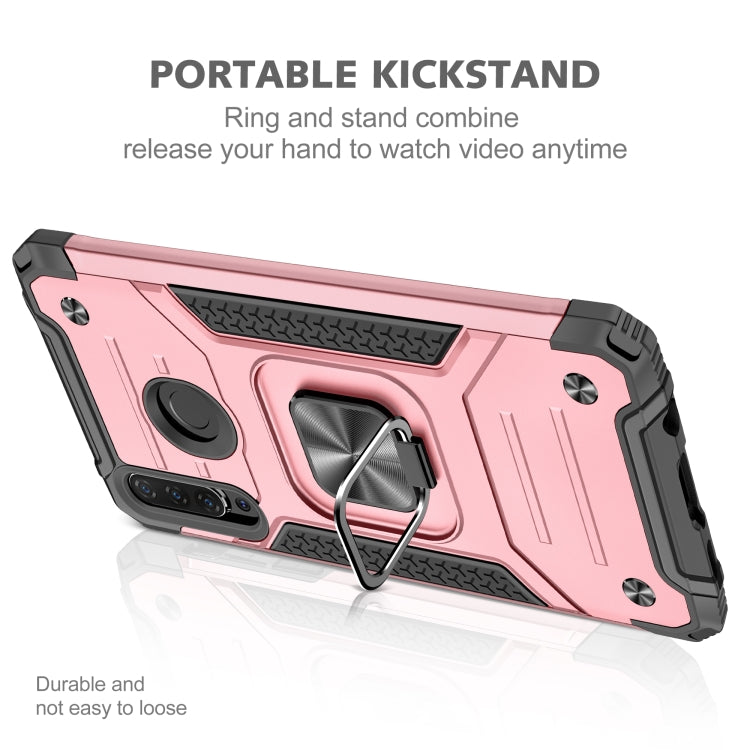 For Huawei Nova 4e / P30 Lite Magnetic Armor Shockproof TPU + PC Case with Metal Ring Holder