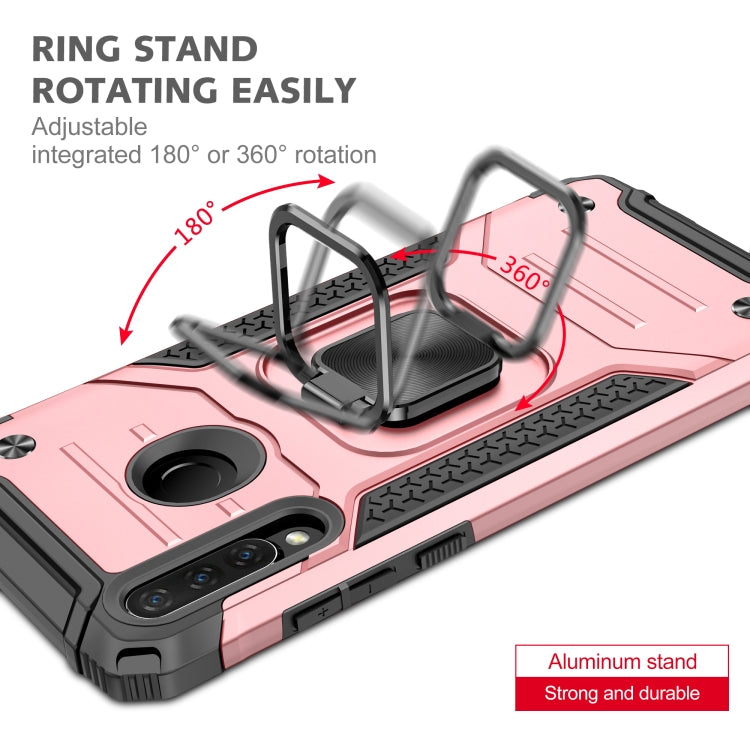 For Huawei Nova 4e / P30 Lite Magnetic Armor Shockproof TPU + PC Case with Metal Ring Holder