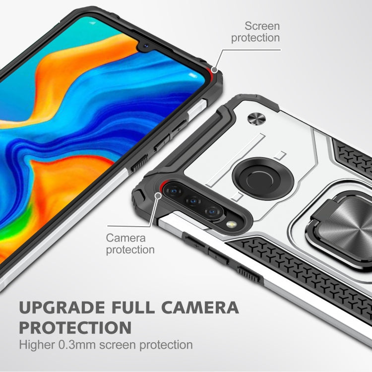 For Huawei Nova 4e / P30 Lite Magnetic Armor Shockproof TPU + PC Case with Metal Ring Holder