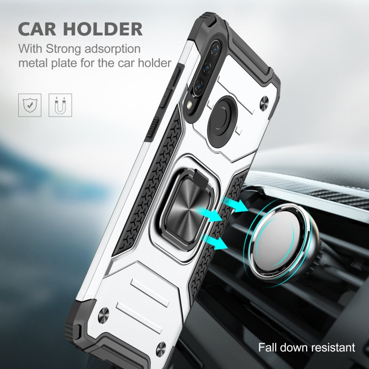 For Huawei Nova 4e / P30 Lite Magnetic Armor Shockproof TPU + PC Case with Metal Ring Holder