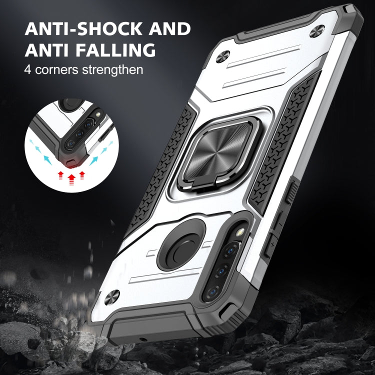 For Huawei Nova 4e / P30 Lite Magnetic Armor Shockproof TPU + PC Case with Metal Ring Holder