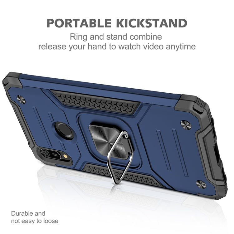 For Huawei Y6 Prlme / Y6 Magnetic Armor Shockproof TPU + PC Case with Metal Ring Holder