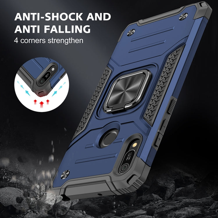 For Huawei Y6 Prlme / Y6 Magnetic Armor Shockproof TPU + PC Case with Metal Ring Holder