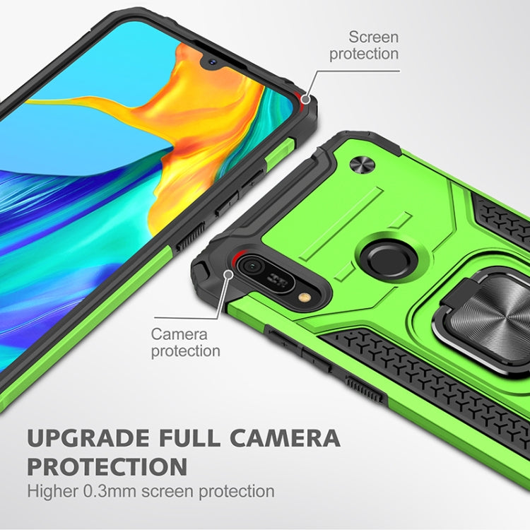 For Huawei Y6 Prlme / Y6 Magnetic Armor Shockproof TPU + PC Case with Metal Ring Holder