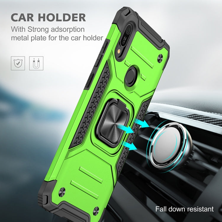 For Huawei Y6 Prlme / Y6 Magnetic Armor Shockproof TPU + PC Case with Metal Ring Holder