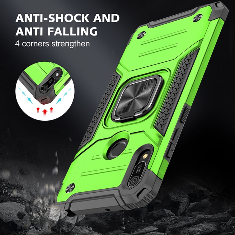 For Huawei Y6 Prlme / Y6 Magnetic Armor Shockproof TPU + PC Case with Metal Ring Holder
