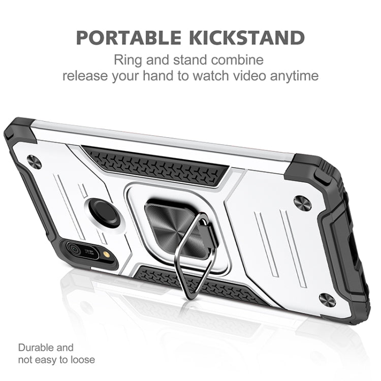 For Huawei Y6 Prlme / Y6 Magnetic Armor Shockproof TPU + PC Case with Metal Ring Holder