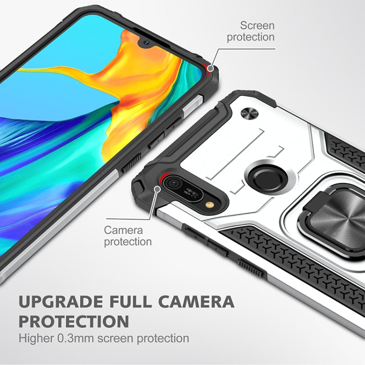 For Huawei Y6 Prlme / Y6 Magnetic Armor Shockproof TPU + PC Case with Metal Ring Holder