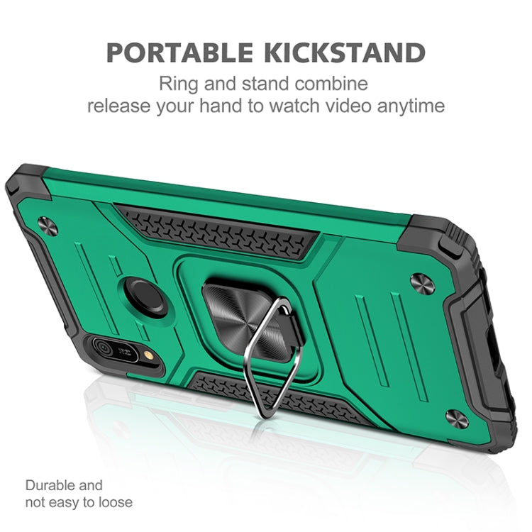 For Huawei Y6 Prlme / Y6 Magnetic Armor Shockproof TPU + PC Case with Metal Ring Holder