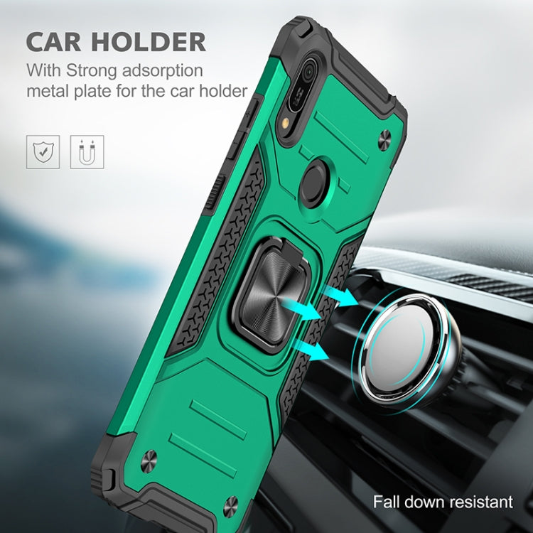 For Huawei Y6 Prlme / Y6 Magnetic Armor Shockproof TPU + PC Case with Metal Ring Holder