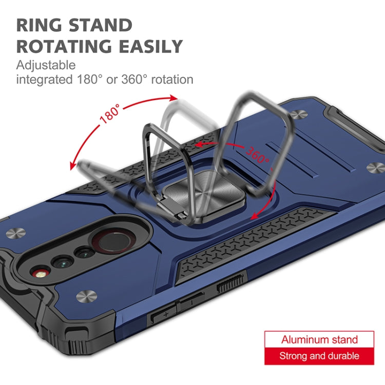 For Xiaomi Redmi 8 Magnetic Armor Shockproof TPU + PC Case with Metal Ring Holder