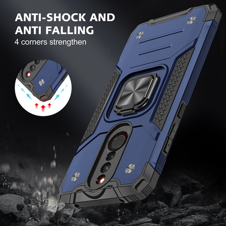 For Xiaomi Redmi 8 Magnetic Armor Shockproof TPU + PC Case with Metal Ring Holder