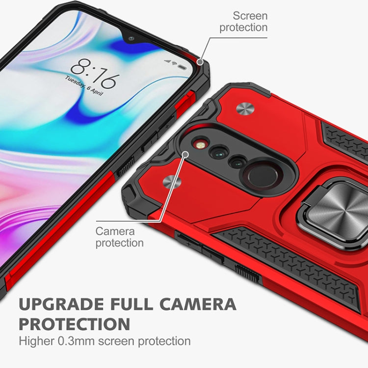 For Xiaomi Redmi 8 Magnetic Armor Shockproof TPU + PC Case with Metal Ring Holder