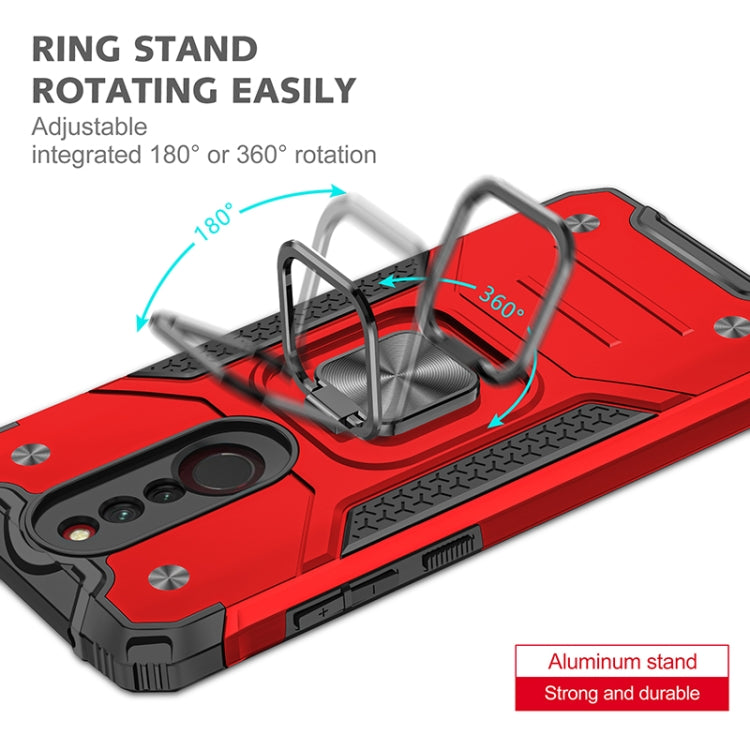 For Xiaomi Redmi 8 Magnetic Armor Shockproof TPU + PC Case with Metal Ring Holder