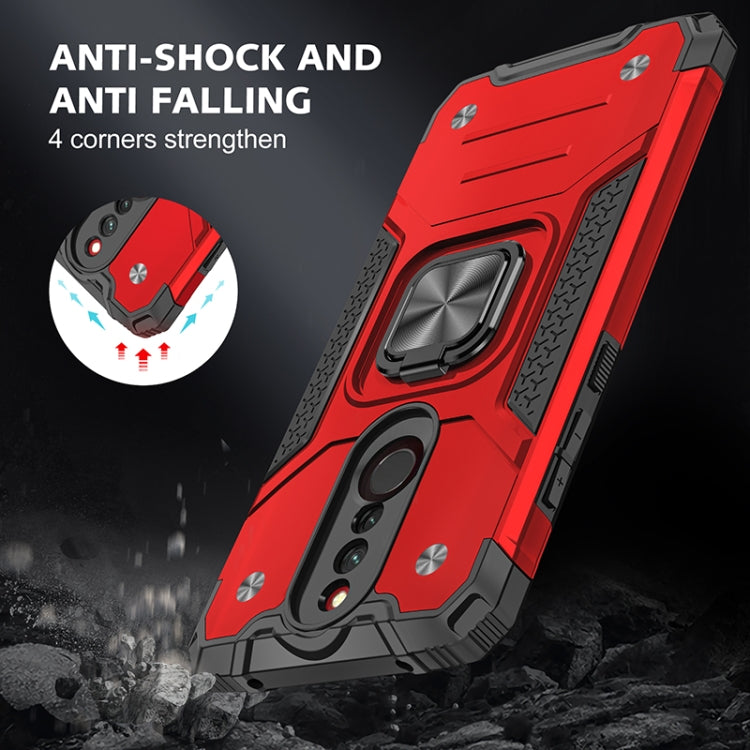 For Xiaomi Redmi 8 Magnetic Armor Shockproof TPU + PC Case with Metal Ring Holder