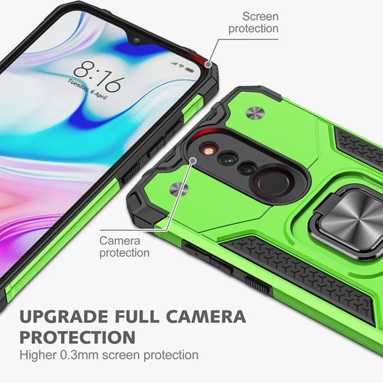 For Xiaomi Redmi 8 Magnetic Armor Shockproof TPU + PC Case with Metal Ring Holder