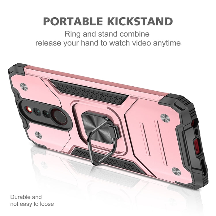 For Xiaomi Redmi 8 Magnetic Armor Shockproof TPU + PC Case with Metal Ring Holder