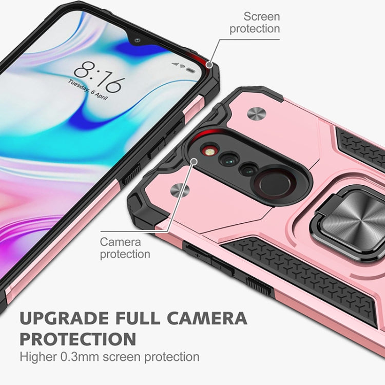 For Xiaomi Redmi 8 Magnetic Armor Shockproof TPU + PC Case with Metal Ring Holder