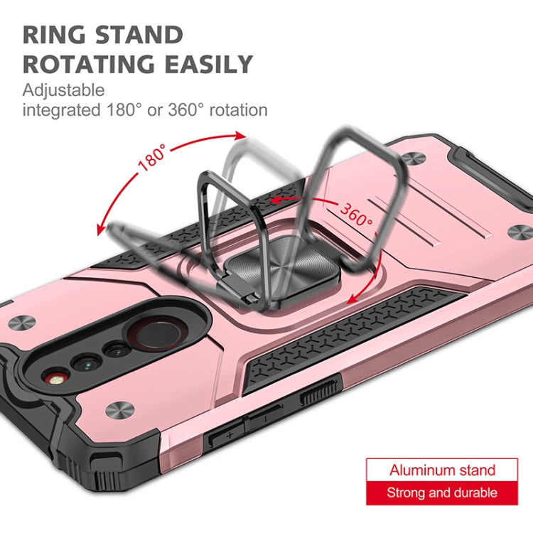 For Xiaomi Redmi 8 Magnetic Armor Shockproof TPU + PC Case with Metal Ring Holder