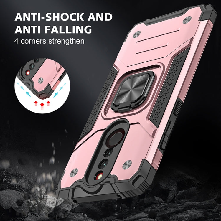 For Xiaomi Redmi 8 Magnetic Armor Shockproof TPU + PC Case with Metal Ring Holder