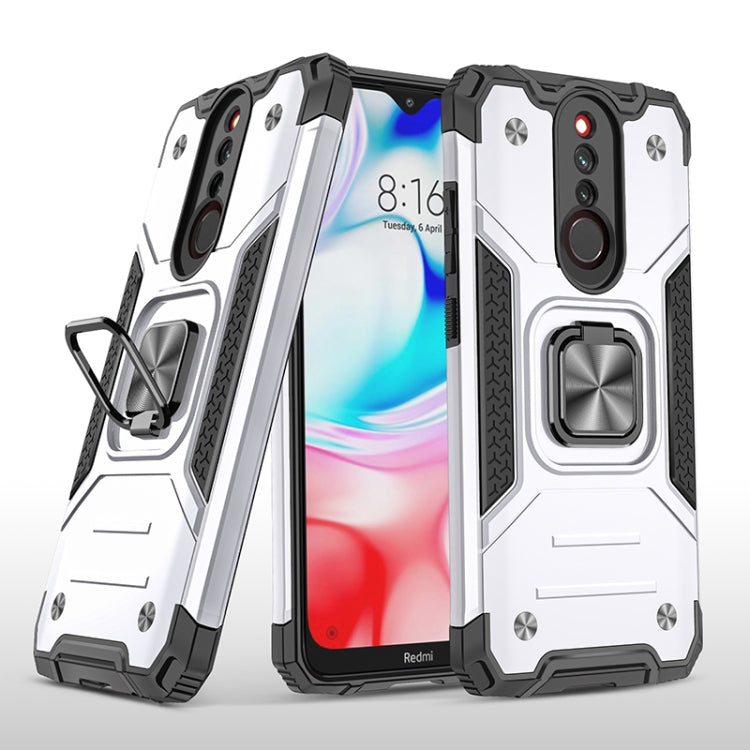 For Xiaomi Redmi 8 Magnetic Armor Shockproof TPU + PC Case with Metal Ring Holder
