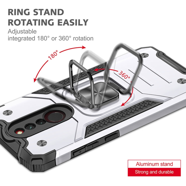 For Xiaomi Redmi 8 Magnetic Armor Shockproof TPU + PC Case with Metal Ring Holder