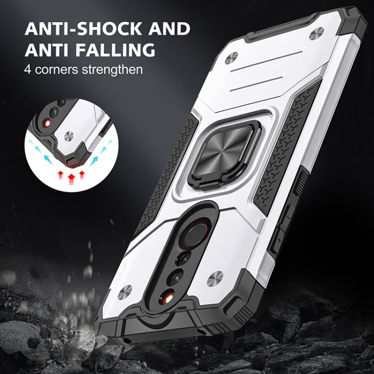 For Xiaomi Redmi 8 Magnetic Armor Shockproof TPU + PC Case with Metal Ring Holder
