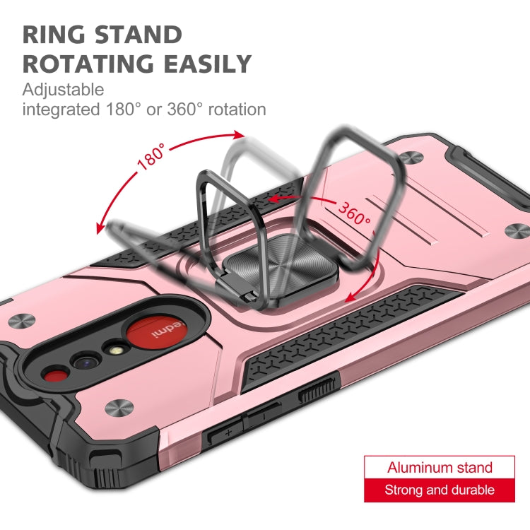 For Xiaomi Redmi 8A Magnetic Armor Shockproof TPU + PC Case with Metal Ring Holder