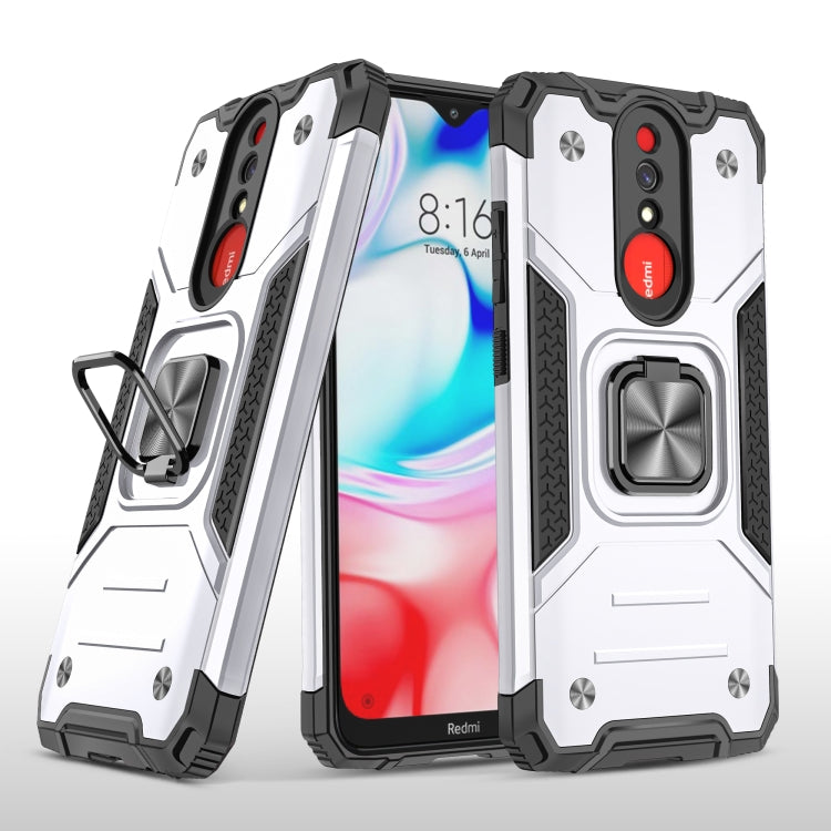 For Xiaomi Redmi 8A Magnetic Armor Shockproof TPU + PC Case with Metal Ring Holder