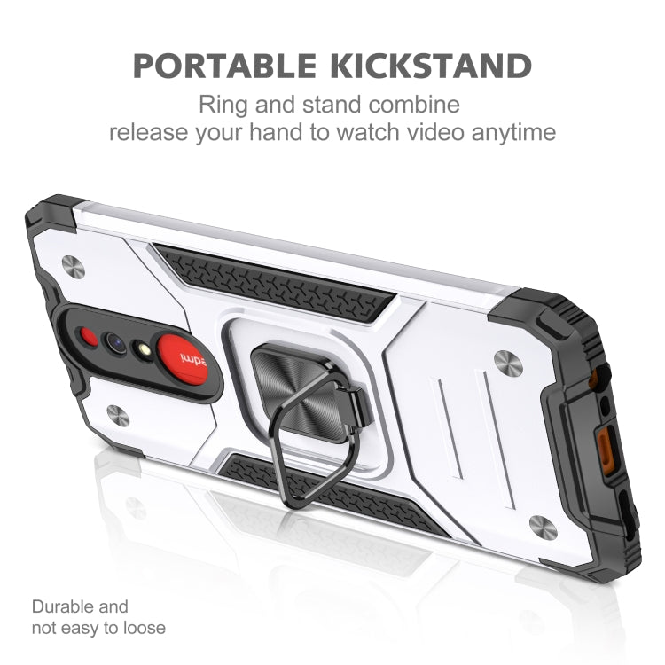 For Xiaomi Redmi 8A Magnetic Armor Shockproof TPU + PC Case with Metal Ring Holder