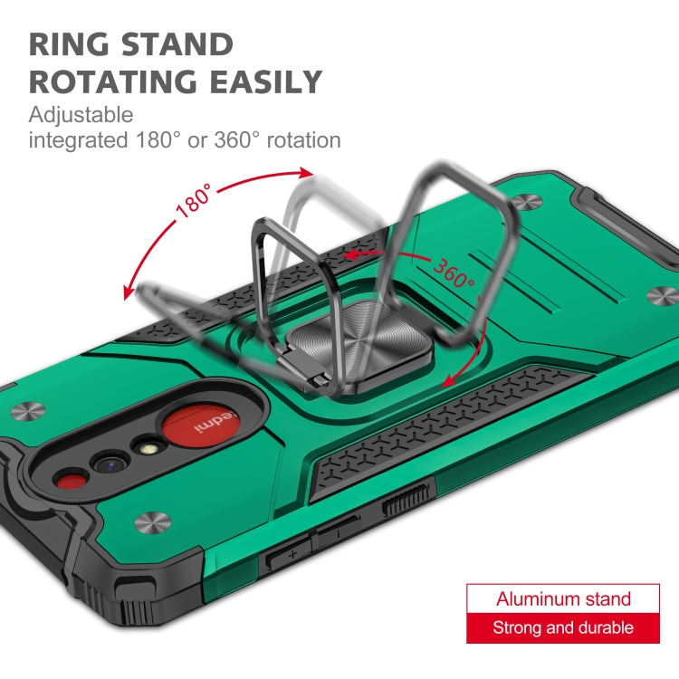 For Xiaomi Redmi 8A Magnetic Armor Shockproof TPU + PC Case with Metal Ring Holder