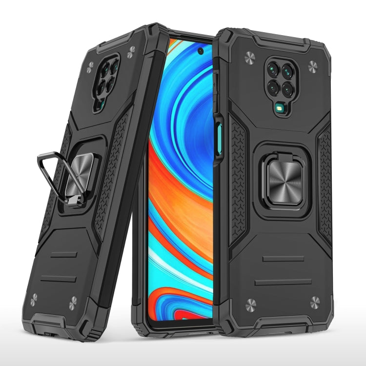 For Xiaomi Redmi Note 9 Pro / Note 9S Magnetic Armor Shockproof TPU + PC Case with Metal Ring Holder