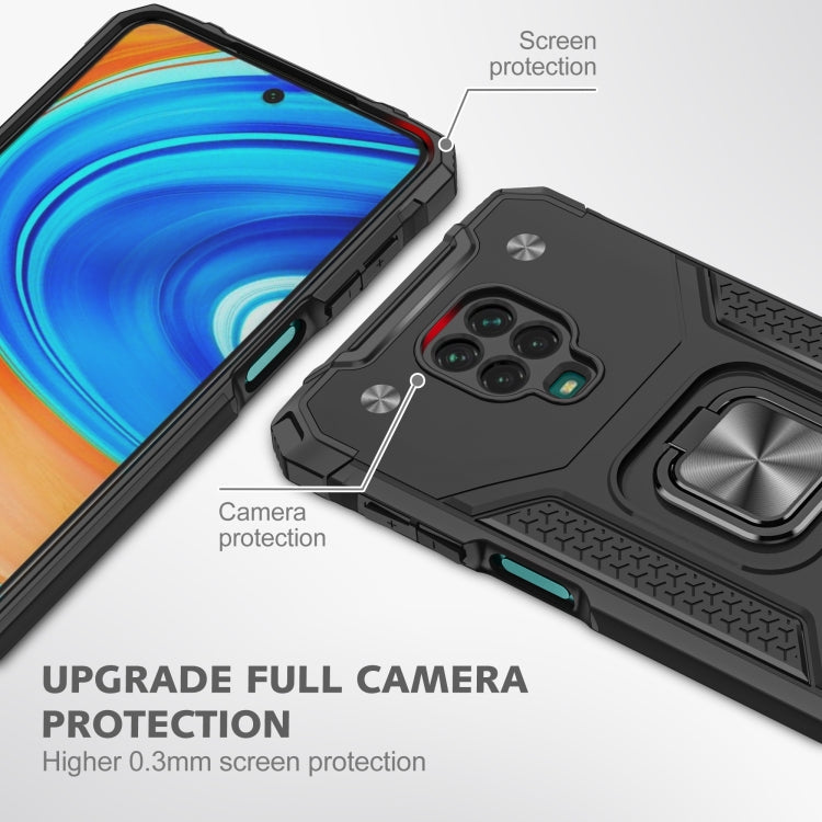 For Xiaomi Redmi Note 9 Pro / Note 9S Magnetic Armor Shockproof TPU + PC Case with Metal Ring Holder