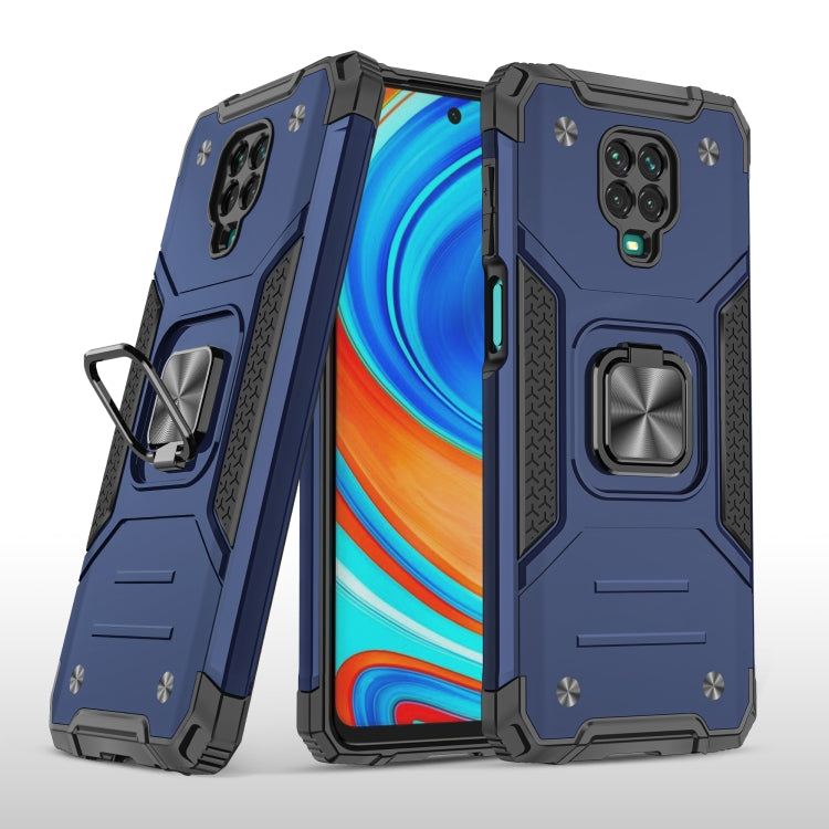 For Xiaomi Redmi Note 9 Pro / Note 9S Magnetic Armor Shockproof TPU + PC Case with Metal Ring Holder