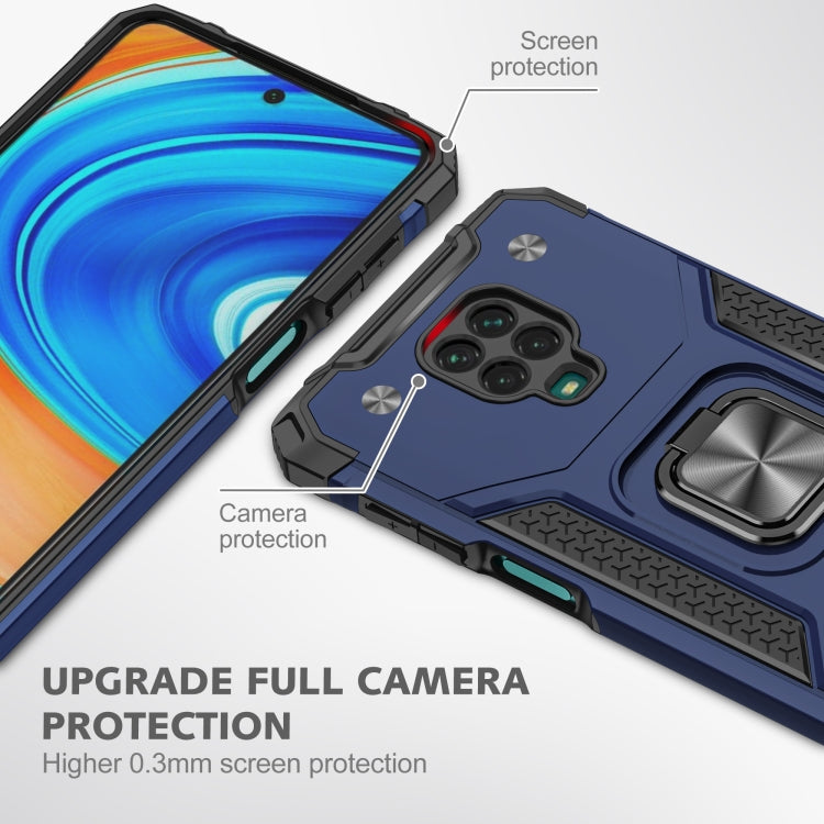 For Xiaomi Redmi Note 9 Pro / Note 9S Magnetic Armor Shockproof TPU + PC Case with Metal Ring Holder