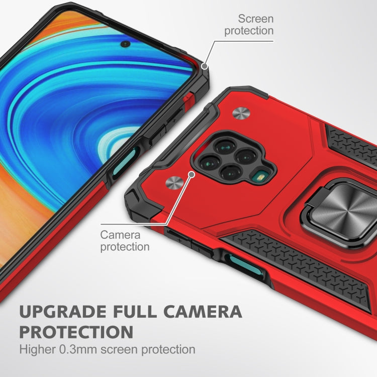 For Xiaomi Redmi Note 9 Pro / Note 9S Magnetic Armor Shockproof TPU + PC Case with Metal Ring Holder