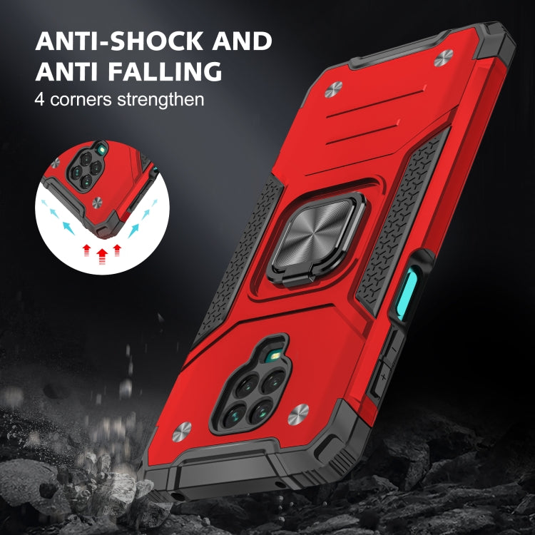 For Xiaomi Redmi Note 9 Pro / Note 9S Magnetic Armor Shockproof TPU + PC Case with Metal Ring Holder