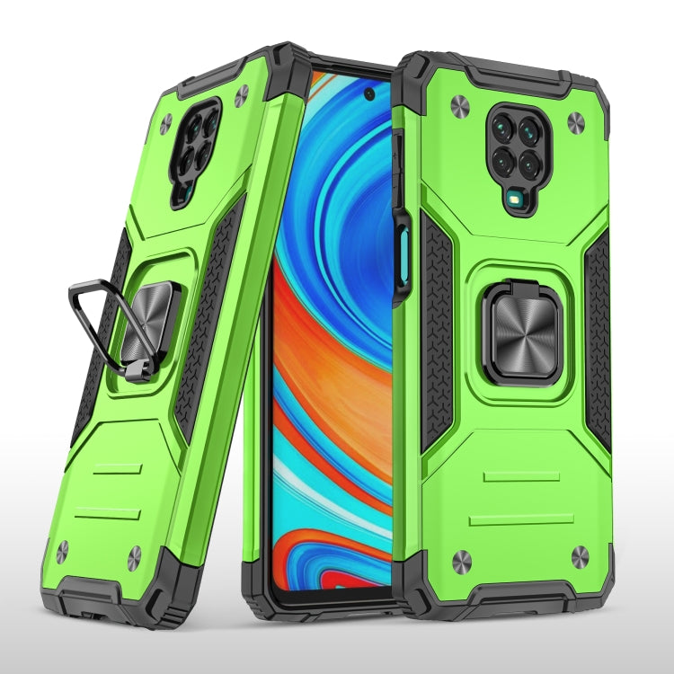 For Xiaomi Redmi Note 9 Pro / Note 9S Magnetic Armor Shockproof TPU + PC Case with Metal Ring Holder