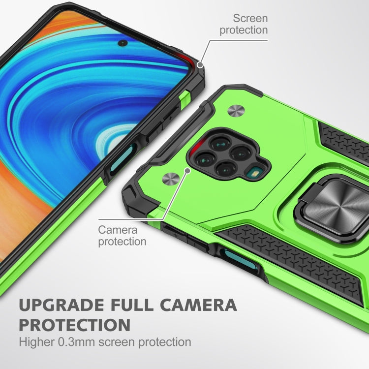For Xiaomi Redmi Note 9 Pro / Note 9S Magnetic Armor Shockproof TPU + PC Case with Metal Ring Holder