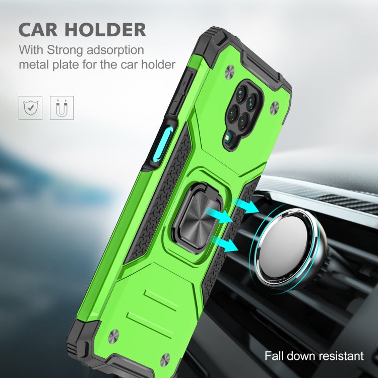 For Xiaomi Redmi Note 9 Pro / Note 9S Magnetic Armor Shockproof TPU + PC Case with Metal Ring Holder