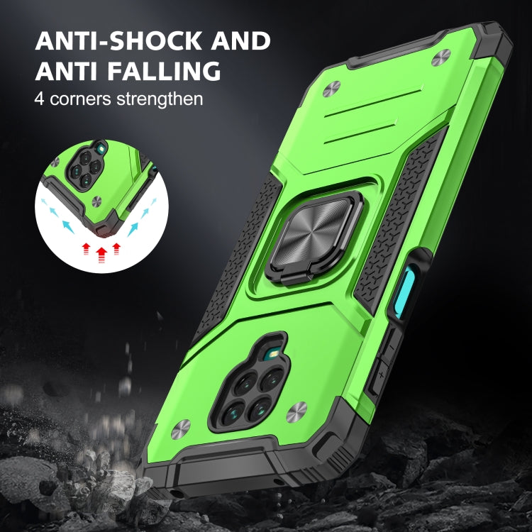 For Xiaomi Redmi Note 9 Pro / Note 9S Magnetic Armor Shockproof TPU + PC Case with Metal Ring Holder